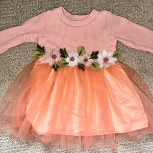 6-9m Baby Dress with Embroidery and Tutu